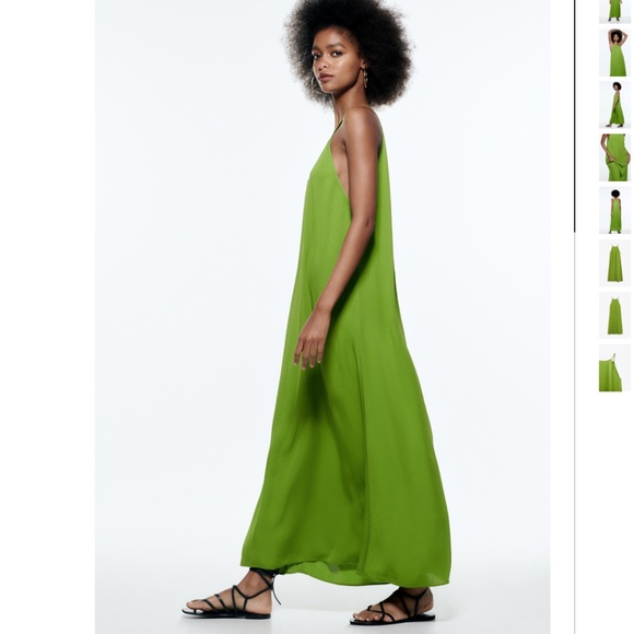 Zara Dresses & Skirts - NWT ZARA MAXI SLIP DRESS Green